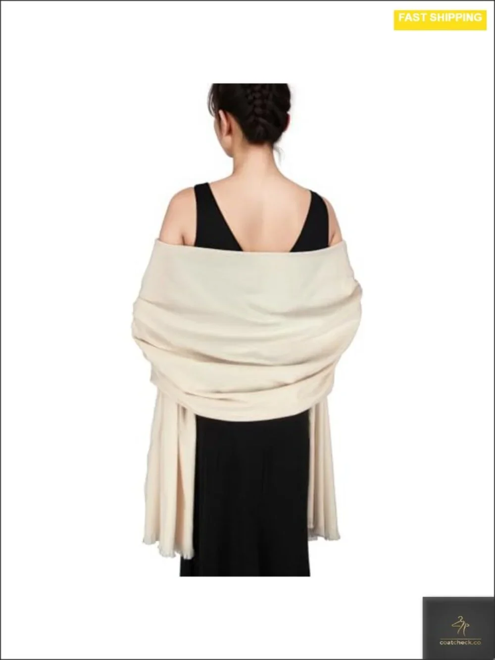 Wool Blend Pashmina Shawl Wrap for Women Evening Dress Wedding Oversized Tassel